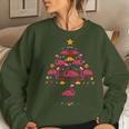 Holiday Xmas Lighting Santa Flamingo Christmas Tree Women Sweatshirt Gifts for Her