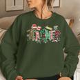 Leopard Buffalo Plaid Teacher Christmas School Xmas Women Women Sweatshirt Gifts for Her