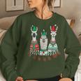 Llama Christmas Ugly Sweater Llama Holiday Xmas Alpaca Women Sweatshirt Gifts for Her