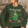 Oh Geometree Christmas Tree Geometry Math Teacher Women Sweatshirt Gifts for Her