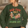 Retro Icu Nurse Christmas Gingerbread Did You Try Icing It Women Sweatshirt Gifts for Her