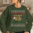 Tis The Season To Be Sleepy Cute Sloth Christmas Ugly Women Sweatshirt Gifts for Her
