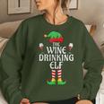 Wine Drinking Elf Matching Family Group Christmas Women Sweatshirt Gifts for Her