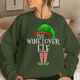 Wine Lover Elf Group Matching Family Christmas Drinking Women Sweatshirt Gifts for Her