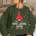 Wine Loving Gnome Matching Family Group Christmas Party Women Sweatshirt Gifts for Her