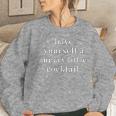 Merry Little Cocktail Drinking Christmas Top Women Sweatshirt Gifts for Her