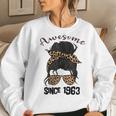 60 Year Old Awesome Since 1963 59Th Birthday Woman And Girl Women Crewneck Graphic Sweatshirt Gifts for Her