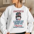 America A Country So Great Even Its Haters Wont Leave Girls Women Crewneck Graphic Sweatshirt Gifts for Her