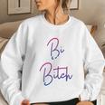 Bisexual Pride Flag Colors I Put The Bi In Bitch Quote Women Sweatshirt Gifts for Her
