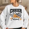 Cheer Mom Biggest Fan Cheerleader Black And Orange Pom Pom Women Sweatshirt Gifts for Her