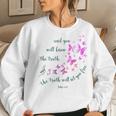 Christian Bible Verse Butterfly For And Girls Women Sweatshirt Gifts for Her