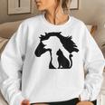 Cute Horse Dog Cat Lover Mother's Day Women Sweatshirt Gifts for Her
