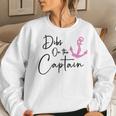 Dibs On The Captain Women Crewneck Graphic Sweatshirt Gifts for Her