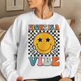 Eight Is A Vibe 8Th Birthday Groovy Boys Girls 8 Years Old Women Sweatshirt Gifts for Her