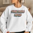 Free Mom Hugs Pride Retro Vintage Lgbt Pride Month Mothers Women Sweatshirt Gifts for Her