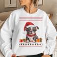 French Bulldog Christmas Santa Hat Ugly Christmas Sweater Women Sweatshirt Gifts for Her