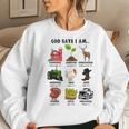 God Says I Am… Farm Animal Christian Believer Western Women Sweatshirt Gifts for Her