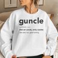 Guncle Definition Rainbow Pride Color For Gay Uncle Women Sweatshirt Gifts for Her