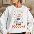 Halloween Ghost Read More Books Groovy Women Sweatshirt Gifts for Her