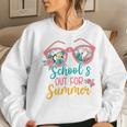 Hello Summer Floral Flamingo Schools Out For Summer Vibes Women Sweatshirt Gifts for Her