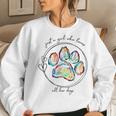 Just A Girl Who Loves All Her Dogs Dog Paw Women Sweatshirt Gifts for Her