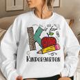 K Is For Kindergarten Leopard Teacher First Day Of School Women Crewneck Graphic Sweatshirt Gifts for Her