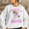 Kids Promoted To Middle Sister Unicorn Baby Announcement Toddler Women Crewneck Graphic Sweatshirt Gifts for Her