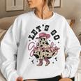 Let's Go Ghouls Cute Ghost Cowgirl Western Halloween Women Sweatshirt Gifts for Her