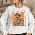 Mama Needs Some Pumpkin Spice Fall Coffee Skeleton Halloween For Mama Women Sweatshirt Gifts for Her