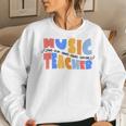Music Teacher Sing Play Dance Create Explore Back To School For Teacher Women Sweatshirt Gifts for Her
