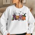 Nana Halloween Witch Hat Pumpkin Spooky Family Matching Women Sweatshirt Gifts for Her