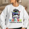 National Hispanic Heritage Month Messy Bun Women Sweatshirt Gifts for Her