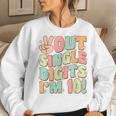 Peace Out Single Digits Retro Groovy 10Th Birthday Girl Women Sweatshirt Gifts for Her