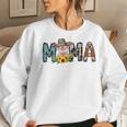 Pig Mama Pig Mom Sunflower Country Farm Life Cowhide Women Sweatshirt Gifts for Her