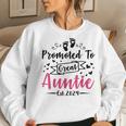 Promoted To Great Auntie Est 2024 Baby Women Sweatshirt Gifts for Her