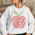 Proud Teacher Apple Shape Teacher Job Pride Women Sweatshirt Gifts for Her