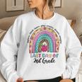 Rainbow Last Day Of School 2Nd Second Grade Funny Teacher Women Crewneck Graphic Sweatshirt Gifts for Her