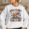 Retro Falls Out Balls Out Football Vintage Thanksgiving Women Sweatshirt Gifts for Her