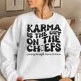 Retro Groovy Karma Is The Guy On The Chief Women Sweatshirt Gifts for Her