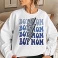Retro Leopard Boy Mom Lightning Bolt Western Country Mama For Mom Women Sweatshirt Gifts for Her