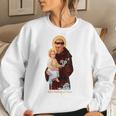 St Anthony Of Padua Catholic Saint Infant Jesus Christian Women Crewneck Graphic Sweatshirt Gifts for Her
