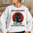 Never Underestimate A Cat Lady With A Chemistry Degree Women Sweatshirt Gifts for Her