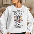 Never Underestimate An Old Lady Who Loves Cats March Women Sweatshirt Gifts for Her