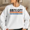 Vintage 70S 80S Style Amite City La Women Sweatshirt Gifts for Her