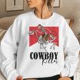 Western Cowgirl Cowboy Killers Skeleton Riding Horse Rodeo Rodeo Women Sweatshirt Gifts for Her