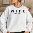 Wife Est 2022 Wedding Married Wife Husband Matching Women Crewneck Graphic Sweatshirt Gifts for Her