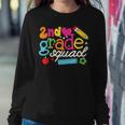 2Nd Second Grade Squad Back To School Teachers Student Women Sweatshirt Funny Gifts