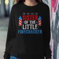 4Th Of July Birthday Sister Of The Little Firecracker Women Sweatshirt Unique Gifts
