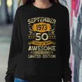 50 Years Old Vintage September 1973 50Th Birthday Women Sweatshirt Unique Gifts