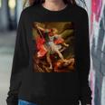 Angels Archangel Michael Defeating Satan Christian Warrior Women Sweatshirt Unique Gifts